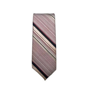 WEMLON by Wembley Vintage Tie 58.5" x 3.5" Pink Purple Black Stripes READ